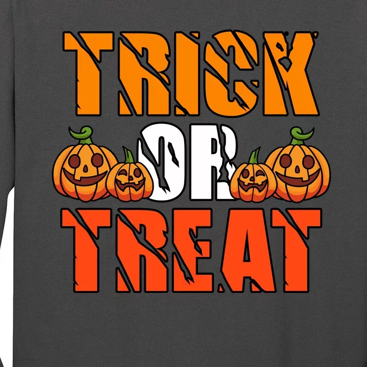 Trick Or Treat Halloween Festive Pumpkin Tall Long Sleeve T-Shirt