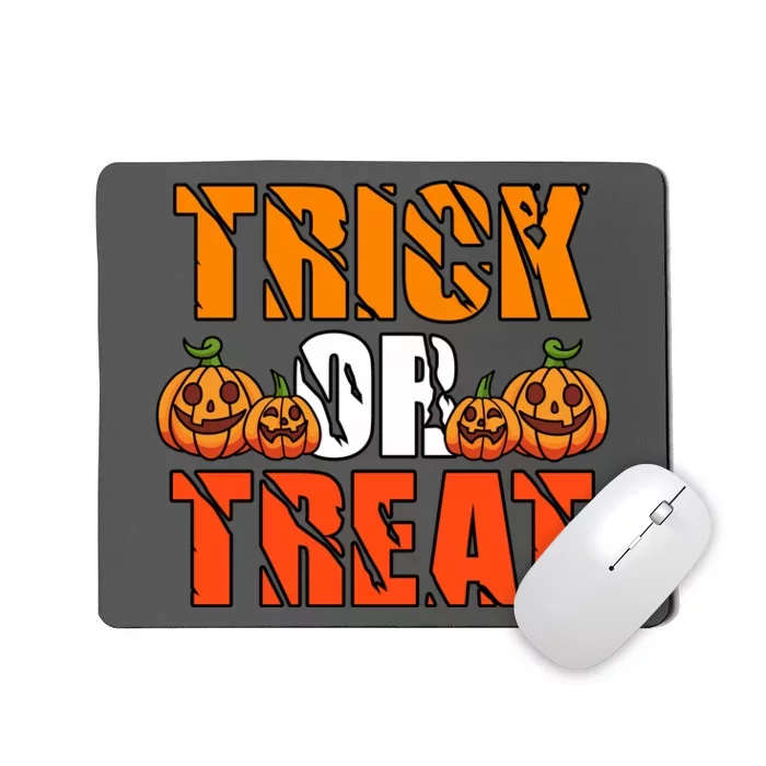 Trick Or Treat Halloween Festive Pumpkin Mousepad