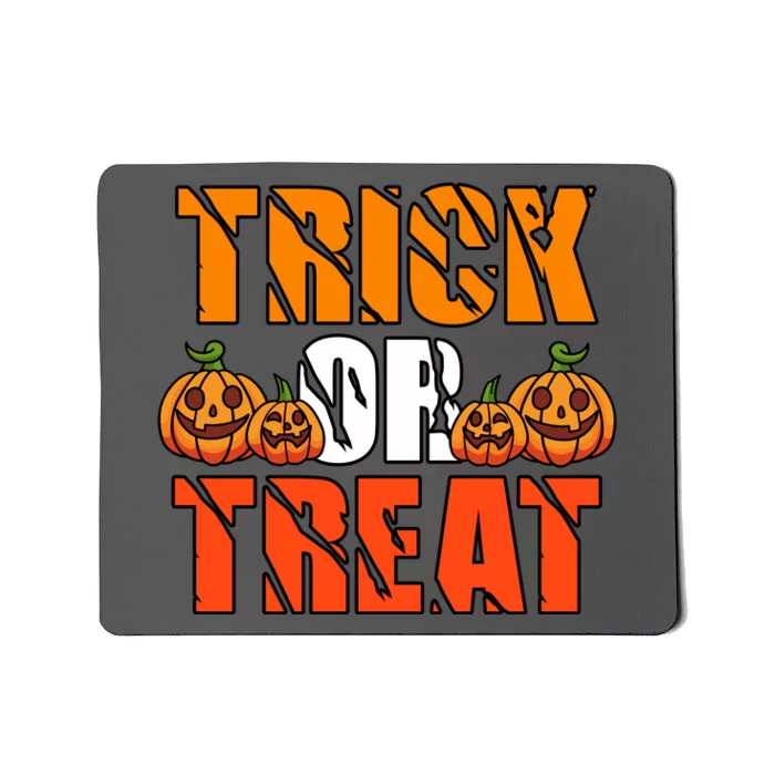 Trick Or Treat Halloween Festive Pumpkin Mousepad