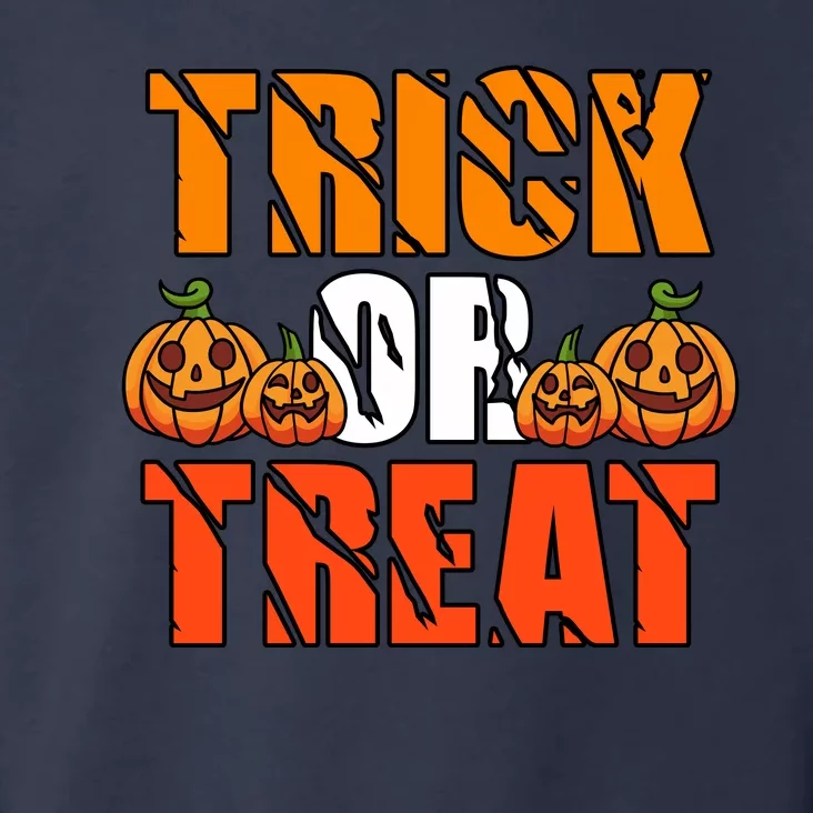 Trick Or Treat Halloween Festive Pumpkin Toddler Hoodie