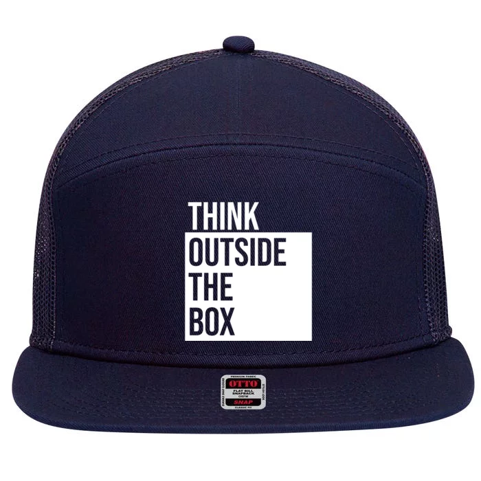 Think Outside The Box 7 Panel Mesh Trucker Snapback Hat