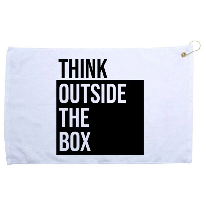 Think Outside The Box Grommeted Golf Towel