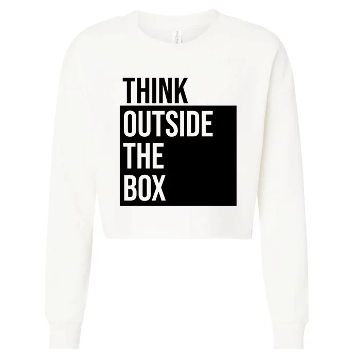 Think Outside The Box Cropped Pullover Crew