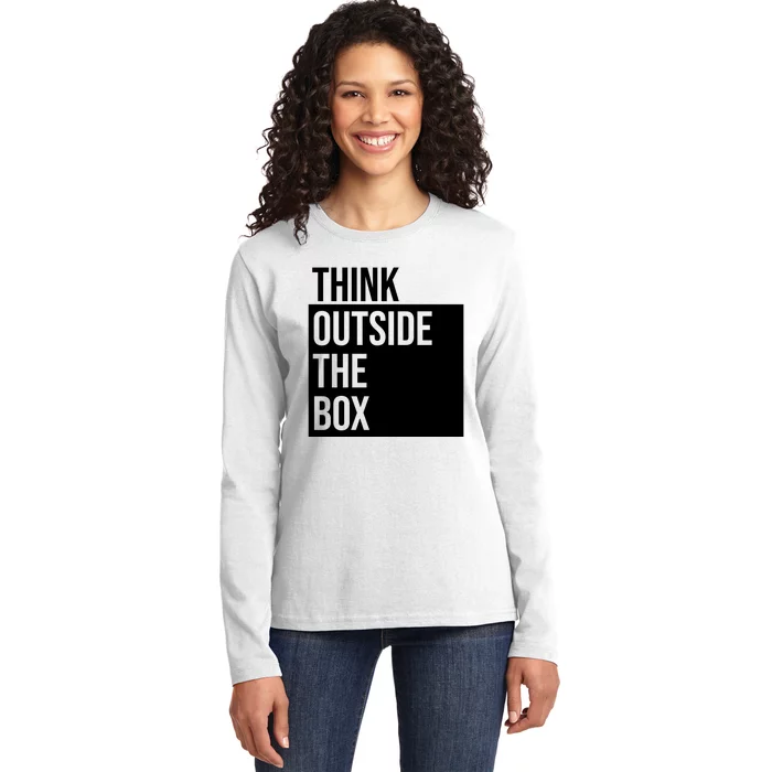 Think Outside The Box Ladies Long Sleeve Shirt