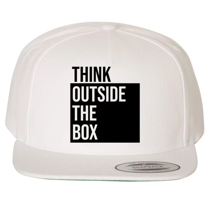 Think Outside The Box Wool Snapback Cap