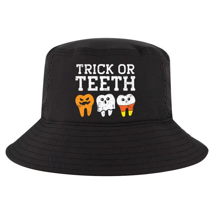 Trick Or Teeth Funny Dental Halloween Treat Dentist Gift Cool Comfort Performance Bucket Hat