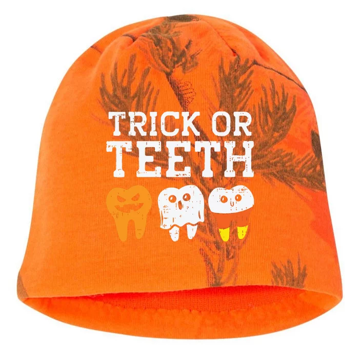 Trick Or Teeth Funny Dental Halloween Treat Dentist Gift Kati - Camo Knit Beanie