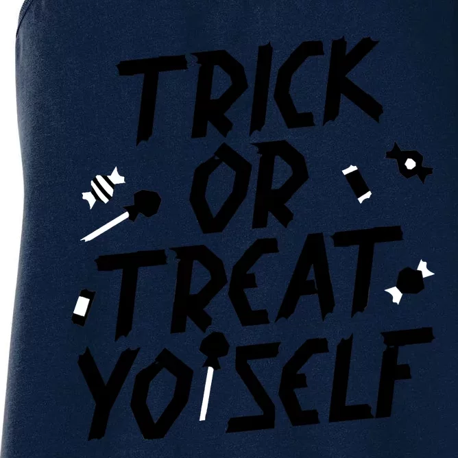 TRICK OR TREAT YO' SELF Women's Racerback Tank