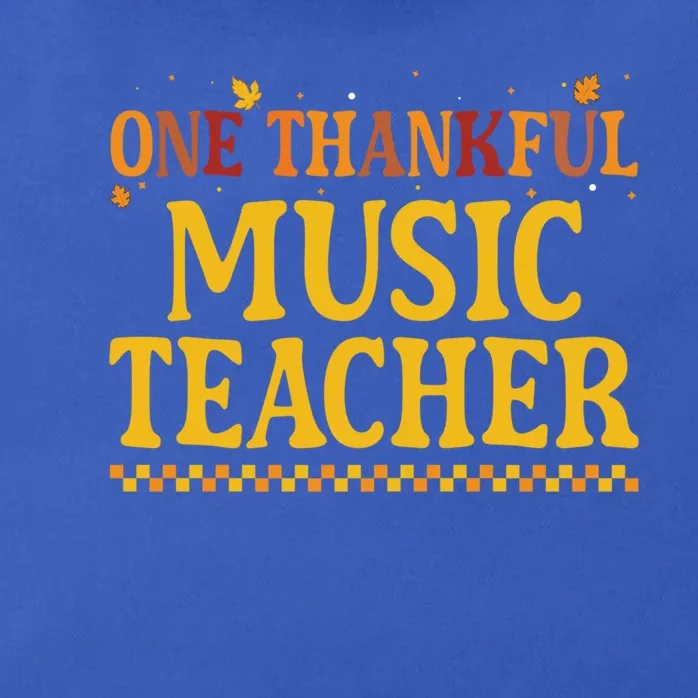 Thanksgiving One Thankful Music Teacher Gift Zip Tote Bag