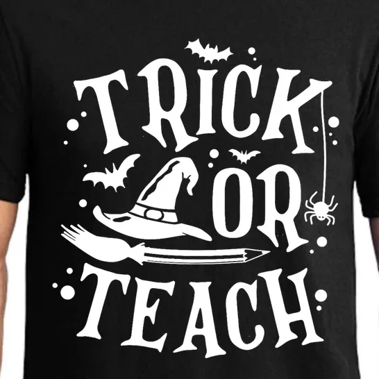 Trick Or Teach Funny Teacher Halloween Costume Gifts Pajama Set