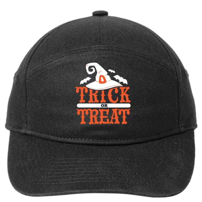 Trick Or Treat Halloween Witch 7-Panel Snapback Hat