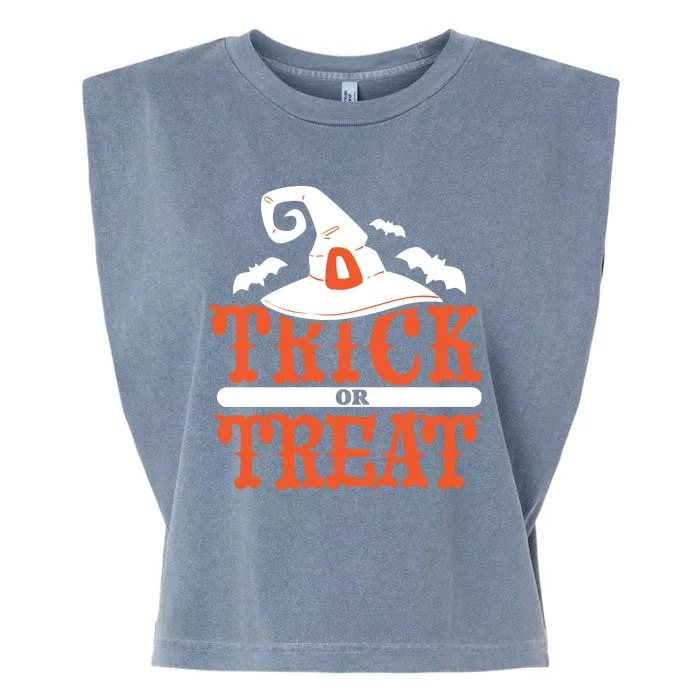 Trick Or Treat Halloween Witch Garment-Dyed Women's Muscle Tee