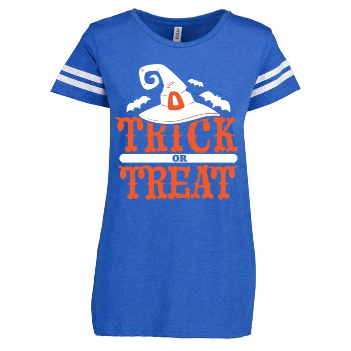 Trick Or Treat Halloween Witch Enza Ladies Jersey Football T-Shirt