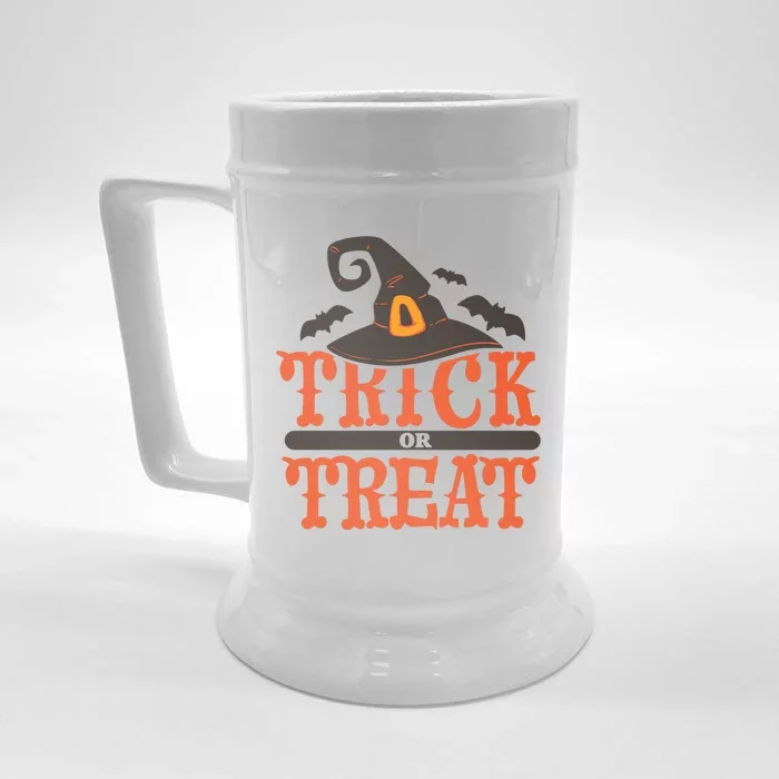 Trick Or Treat Halloween Witch Front & Back Beer Stein