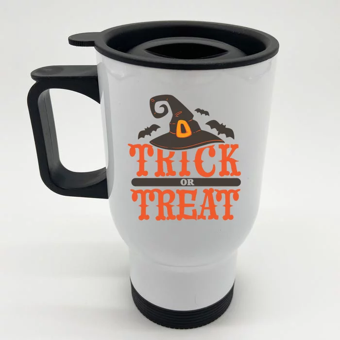 Trick Or Treat Halloween Witch Front & Back Stainless Steel Travel Mug