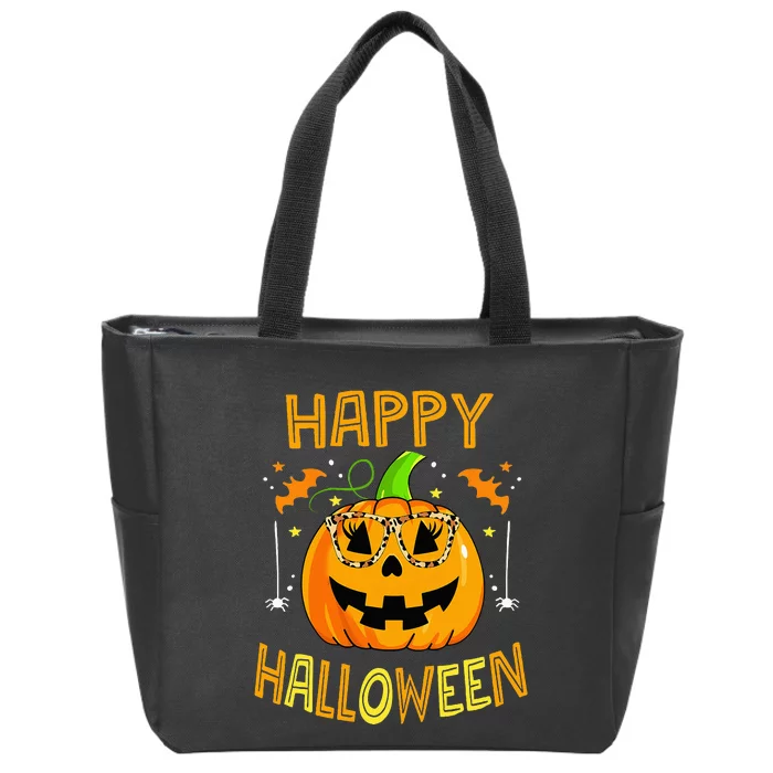 Trick Or Treat Halloween Funny Pumpkin Happy Halloween 2024 Zip Tote Bag