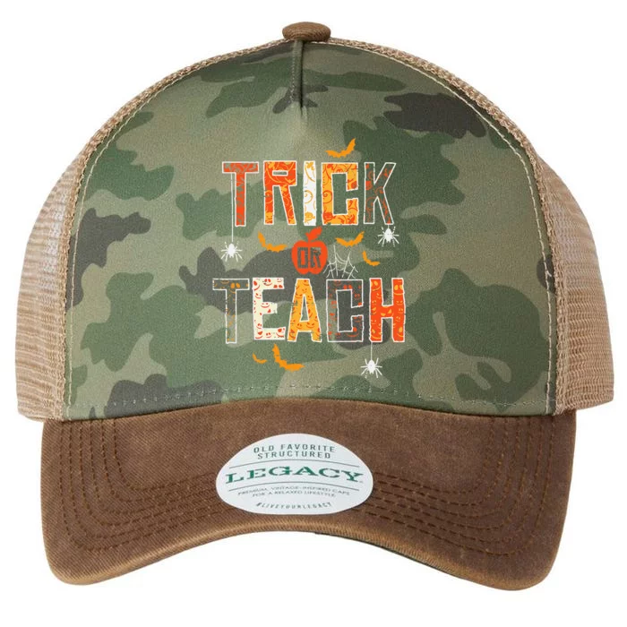 Trick Or Teach Retro Halloween Teacher Women Costume Legacy Tie Dye Trucker Hat