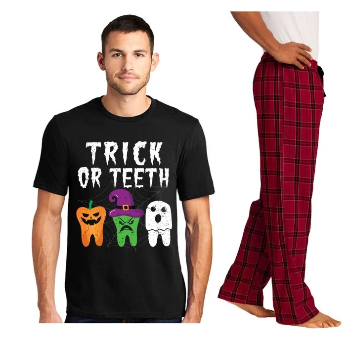 Trick Or Teeth Funny Halloween Dental Hygienist Dentists Gift Pajama Set