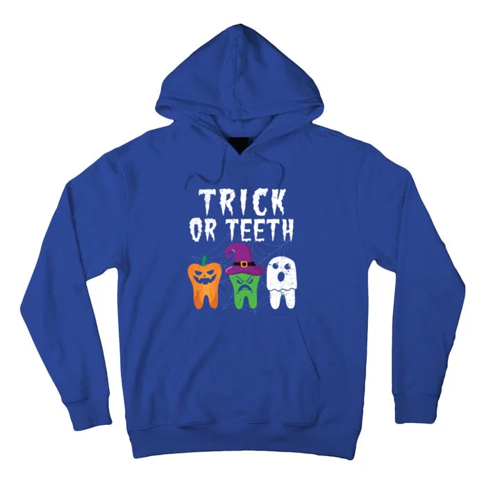 Trick Or Teeth Funny Halloween Dental Hygienist Dentists Gift Tall Hoodie