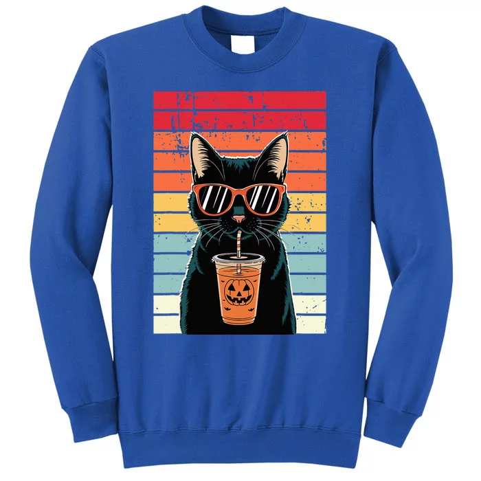 Trick Or Treat Black Cat Hipster Halloween Black Cat Tall Sweatshirt