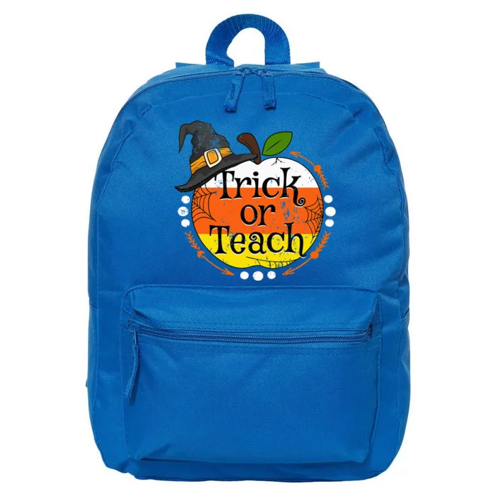 Trick Or Teach Halloween Teacher Teachers 16 in Basic Backpack