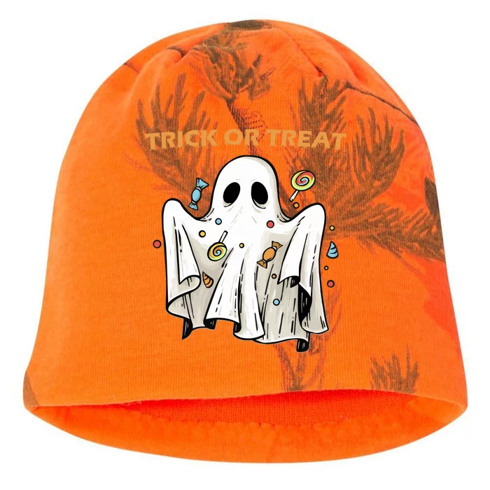 Trick Or Treat Candy Ghost Halloween Kati - Camo Knit Beanie