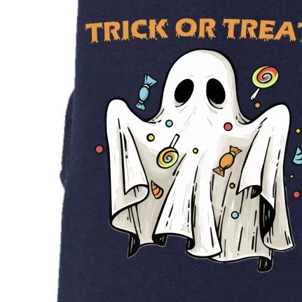 Trick Or Treat Candy Ghost Halloween Doggie 3-End Fleece Hoodie