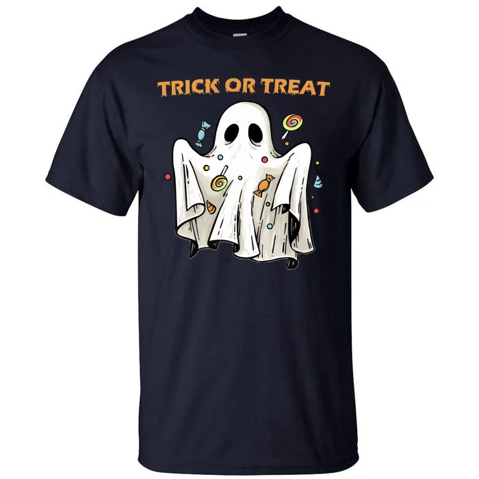 Trick Or Treat Candy Ghost Halloween Tall T-Shirt