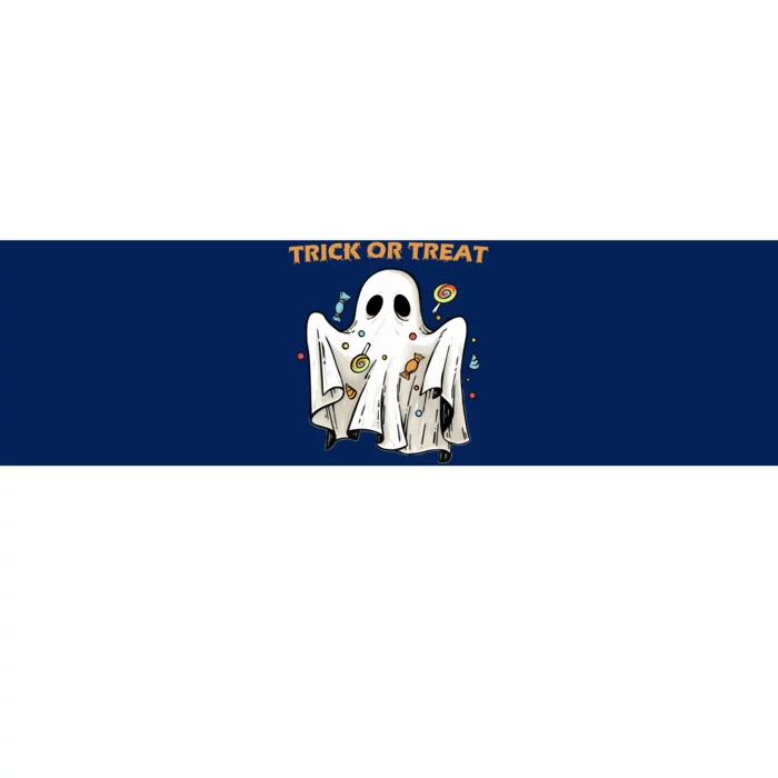 Trick Or Treat Candy Ghost Halloween Bumper Sticker