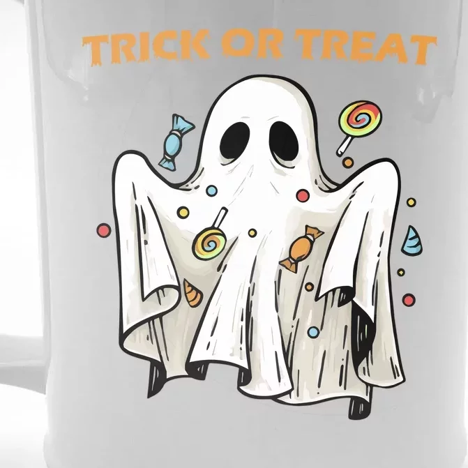 Trick Or Treat Candy Ghost Halloween Front & Back Beer Stein