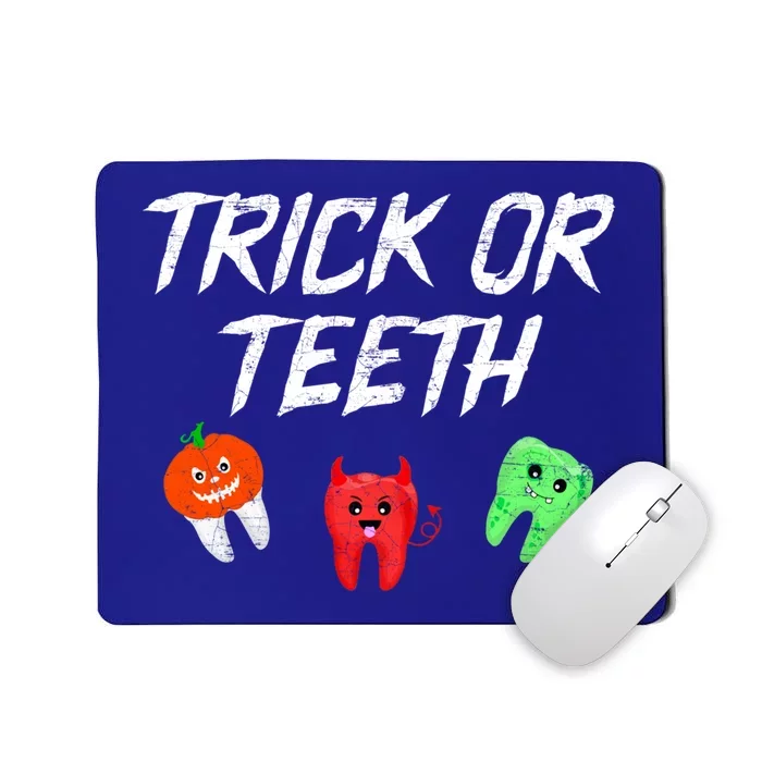 Trick Or Teeth Funny Halloween Dentist Dental Hygienist Gift Mousepad