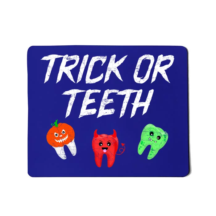 Trick Or Teeth Funny Halloween Dentist Dental Hygienist Gift Mousepad