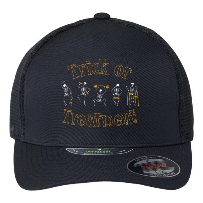 Trick Or Treatt Pt Physical Therapy Therapist Halloween Flexfit Unipanel Trucker Cap