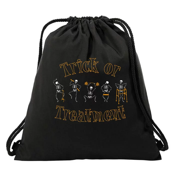 Trick Or Treatt Pt Physical Therapy Therapist Halloween Drawstring Bag