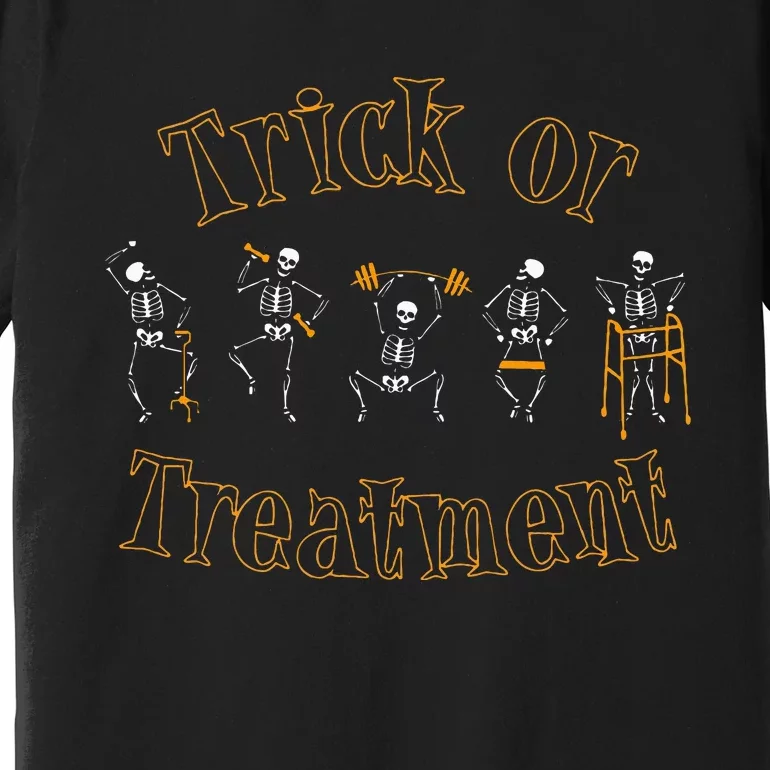 Trick Or Treatt Pt Physical Therapy Therapist Halloween Premium T-Shirt