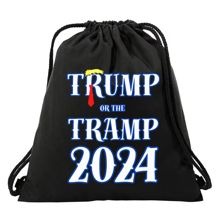 Trump Or The Tramp 2024 Vote For Trump Trump Vance 2024 Drawstring Bag