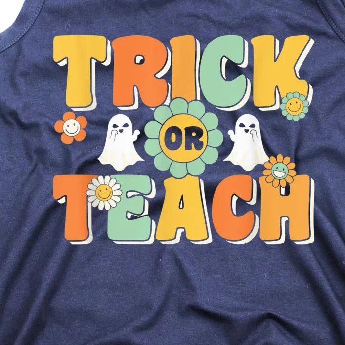 Trick Or Teach Funny Teacher Halloween Costume Teacher Tank Top