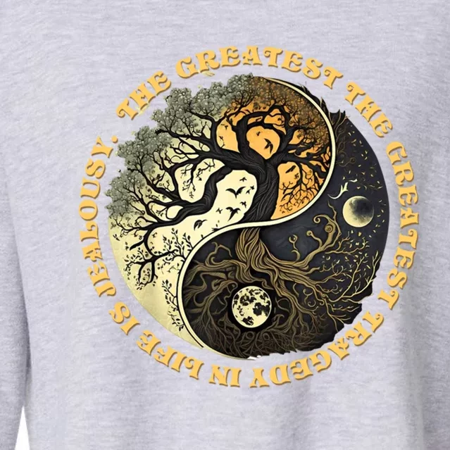 Tree Of The Mystical Life Zen Yoga Meditation Gift Funny Gift Cropped Pullover Crew