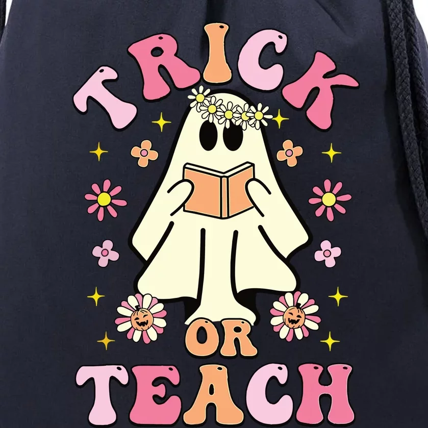 Trick Or Teach Funny Teacher Happy Halloween Costume Gifts Drawstring Bag