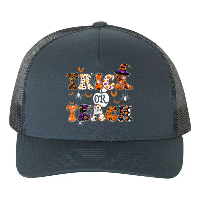 Trick Or Teach Funny Teacher Halloween Yupoong Adult 5-Panel Trucker Hat