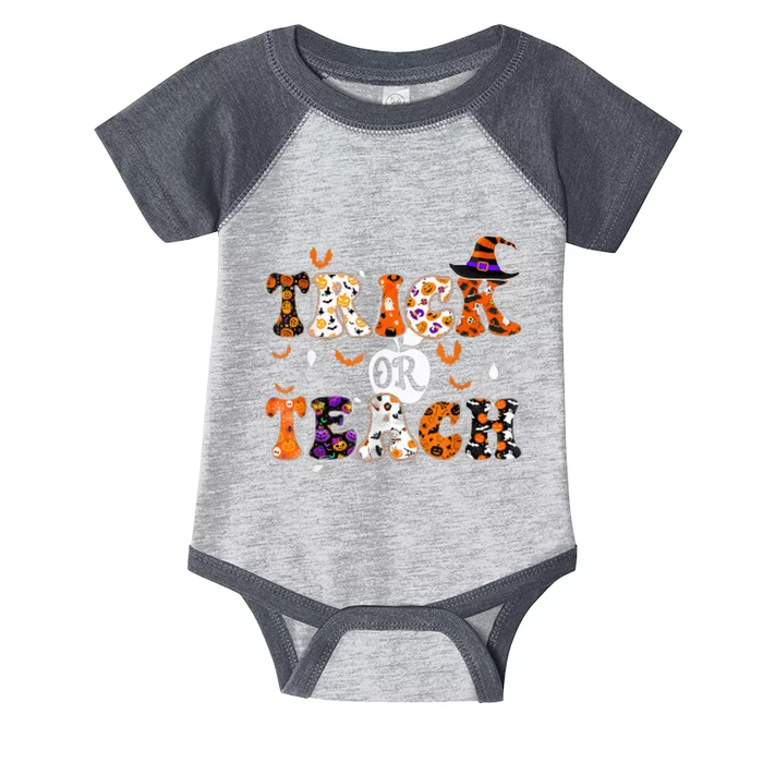 Trick Or Teach Funny Teacher Halloween Infant Baby Jersey Bodysuit