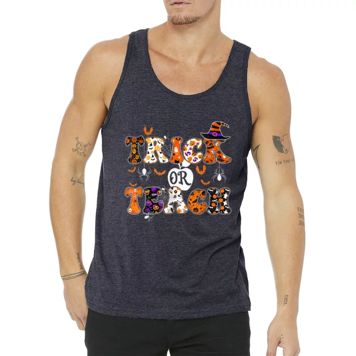 Trick Or Teach Funny Teacher Halloween Tank Top