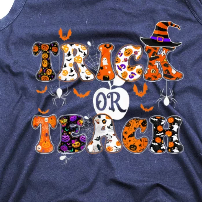 Trick Or Teach Funny Teacher Halloween Tank Top