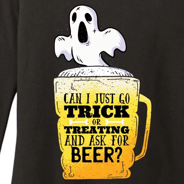 Trick Or Treating Beer Funny Womens CVC Long Sleeve Shirt