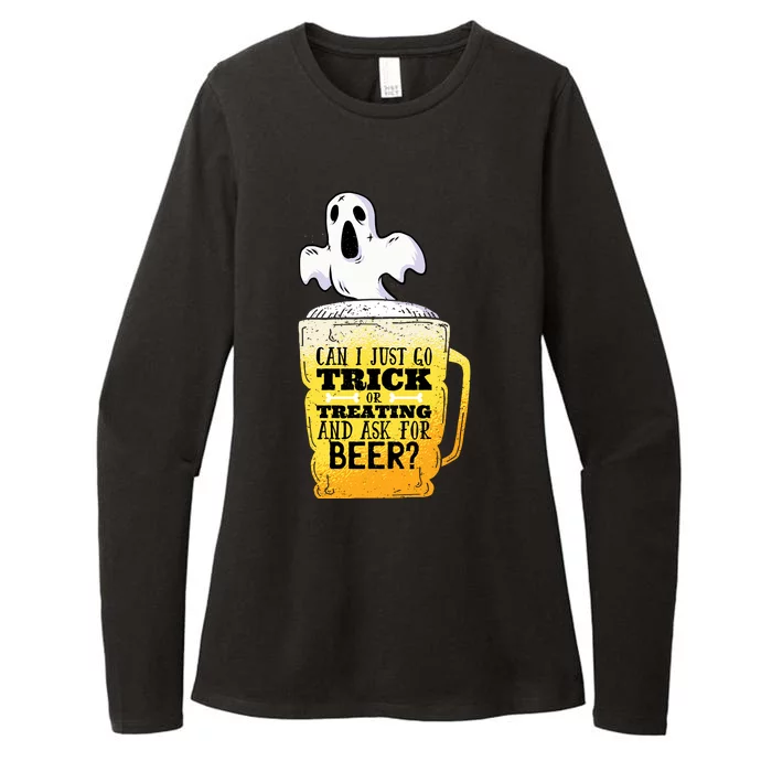 Trick Or Treating Beer Funny Womens CVC Long Sleeve Shirt