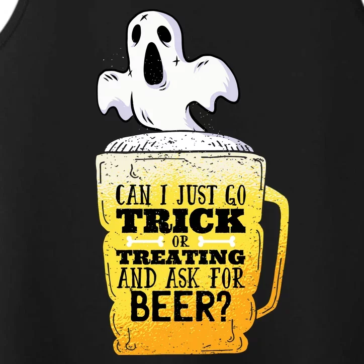 Trick Or Treating Beer Funny Performance Tank