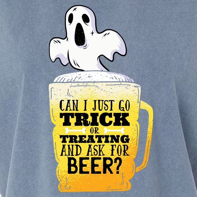 Trick Or Treating Beer Funny Garment-Dyed Women's Muscle Tee