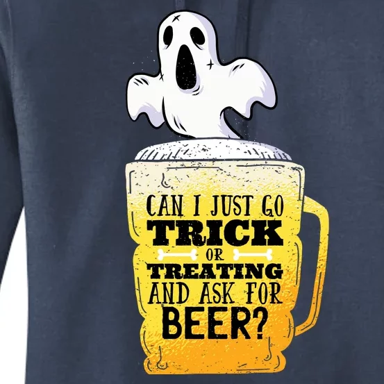 Trick Or Treating Beer Funny Women's Pullover Hoodie