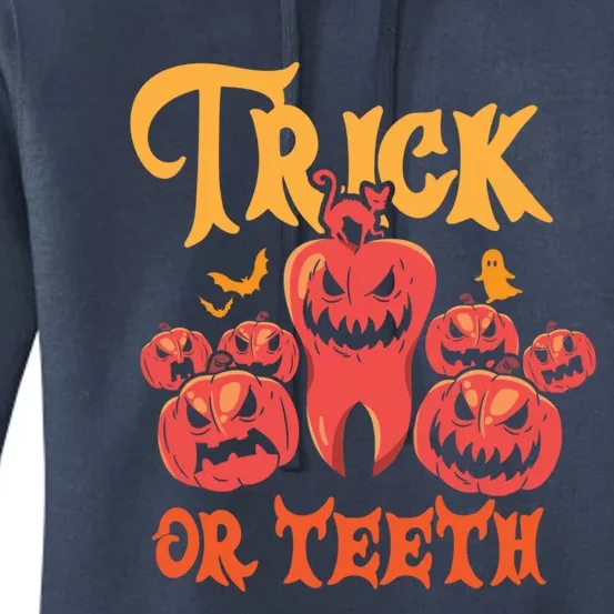 Trick Or Teeth Halloween Costume Dentist Gift Women's Pullover Hoodie