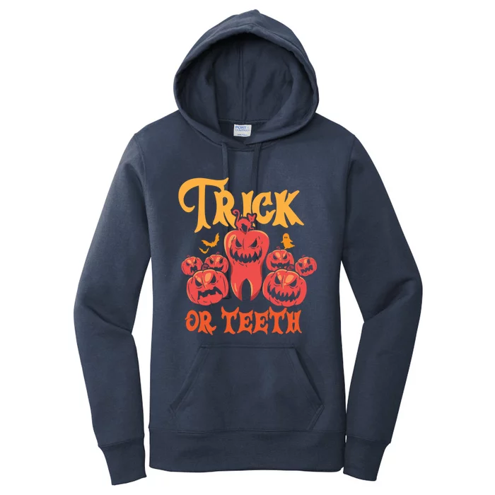 Trick Or Teeth Halloween Costume Dentist Gift Women's Pullover Hoodie